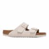 Casual * | Birkenstock Arizona Soft Foot Bed Antique White Suede