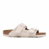 Casual * | Birkenstock Women'S Arizona Soft Foot Bed Antique White Suede