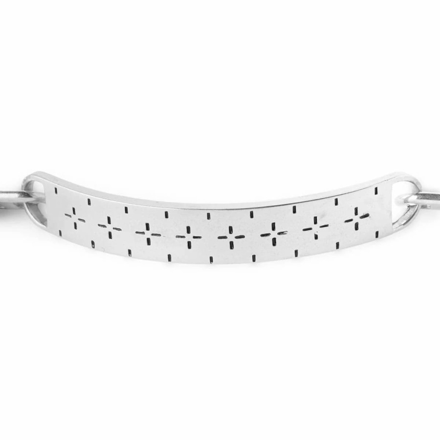 Jewelry * | Maple Bandana Id Bracelet Silver 925