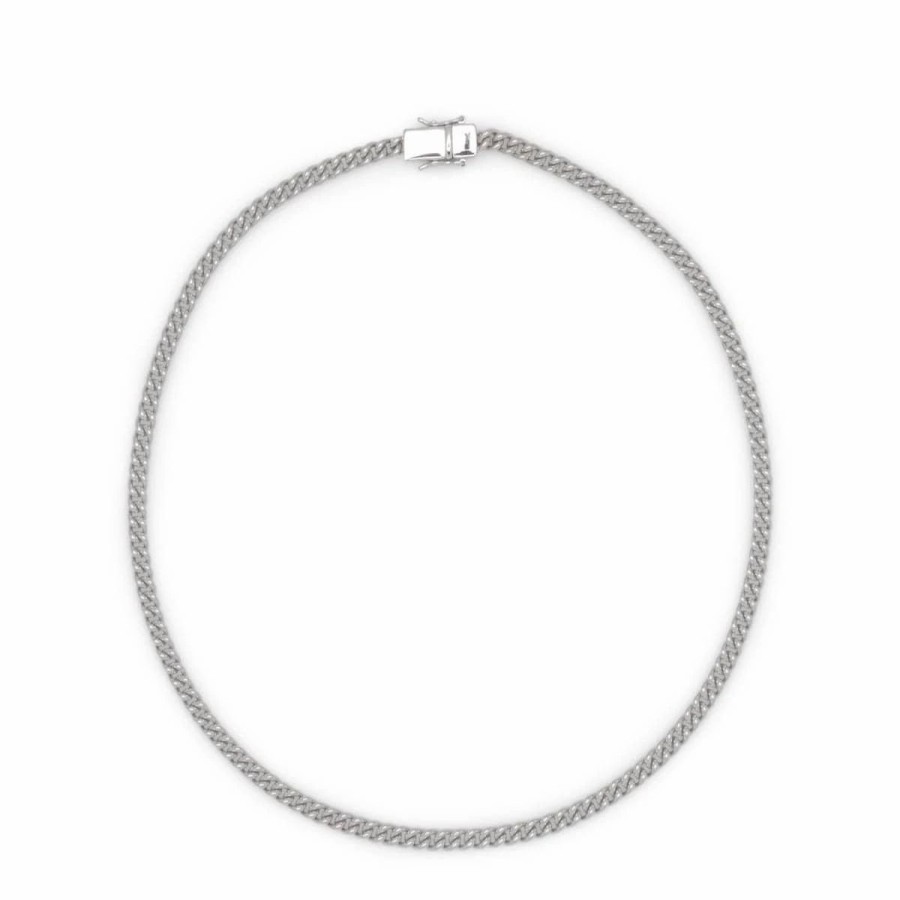 Jewelry * | Tom Wood Rounded Curb Chain Thin 925 Sterling Silver