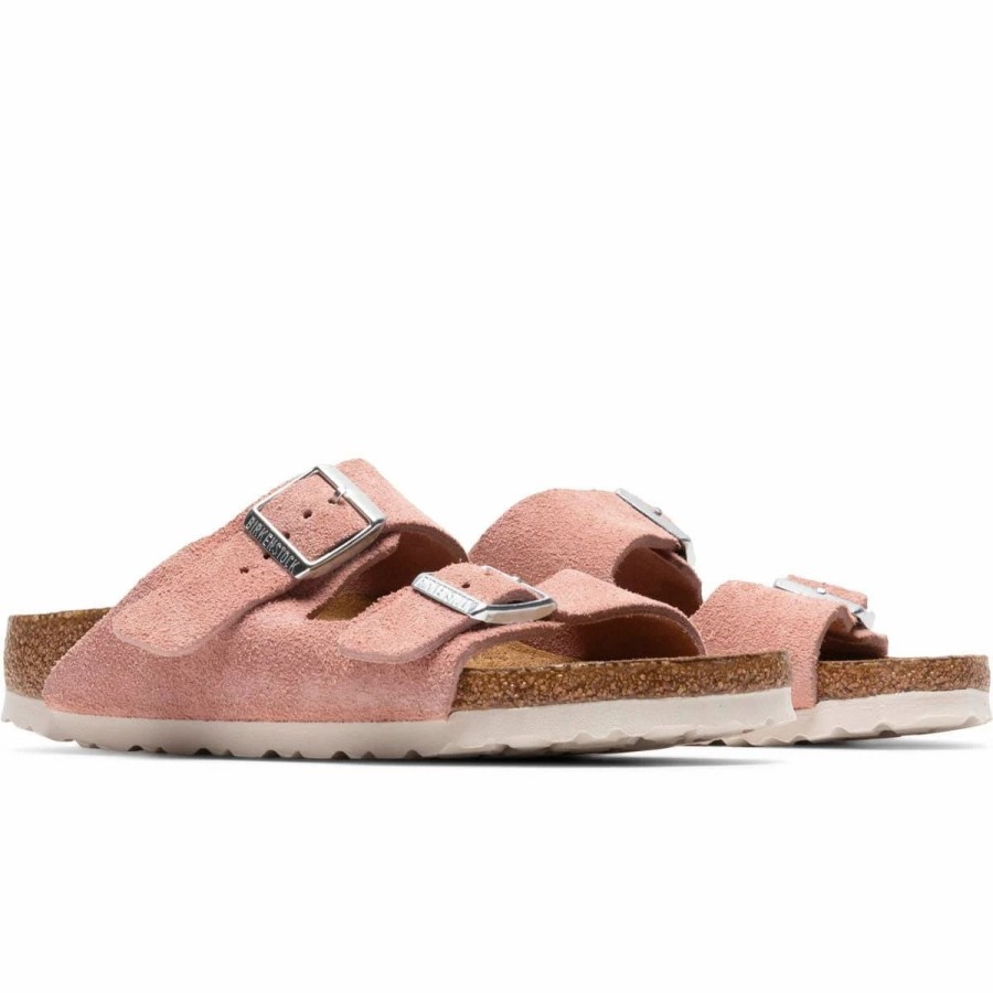 Casual * | Birkenstock Women'S Arizona Soft Foot Bed Pink Clay Suede