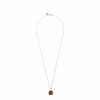 Jewelry * | Tom Wood Cushion Pendant Tiger Eye 925 Sterling Silver