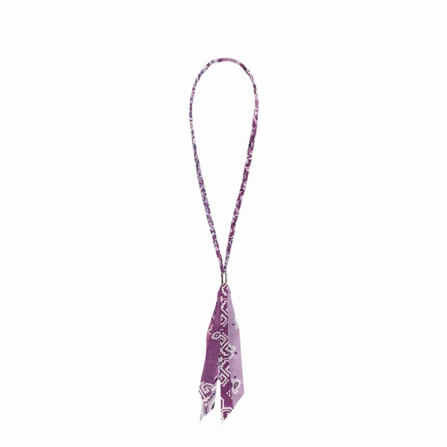 Jewelry * | Kapital Bandana Fringe Necklace Light Purple