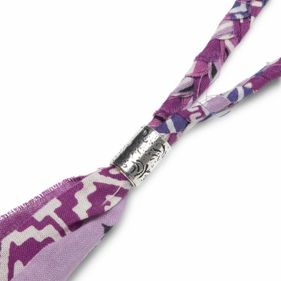 Jewelry * | Kapital Bandana Fringe Necklace Light Purple