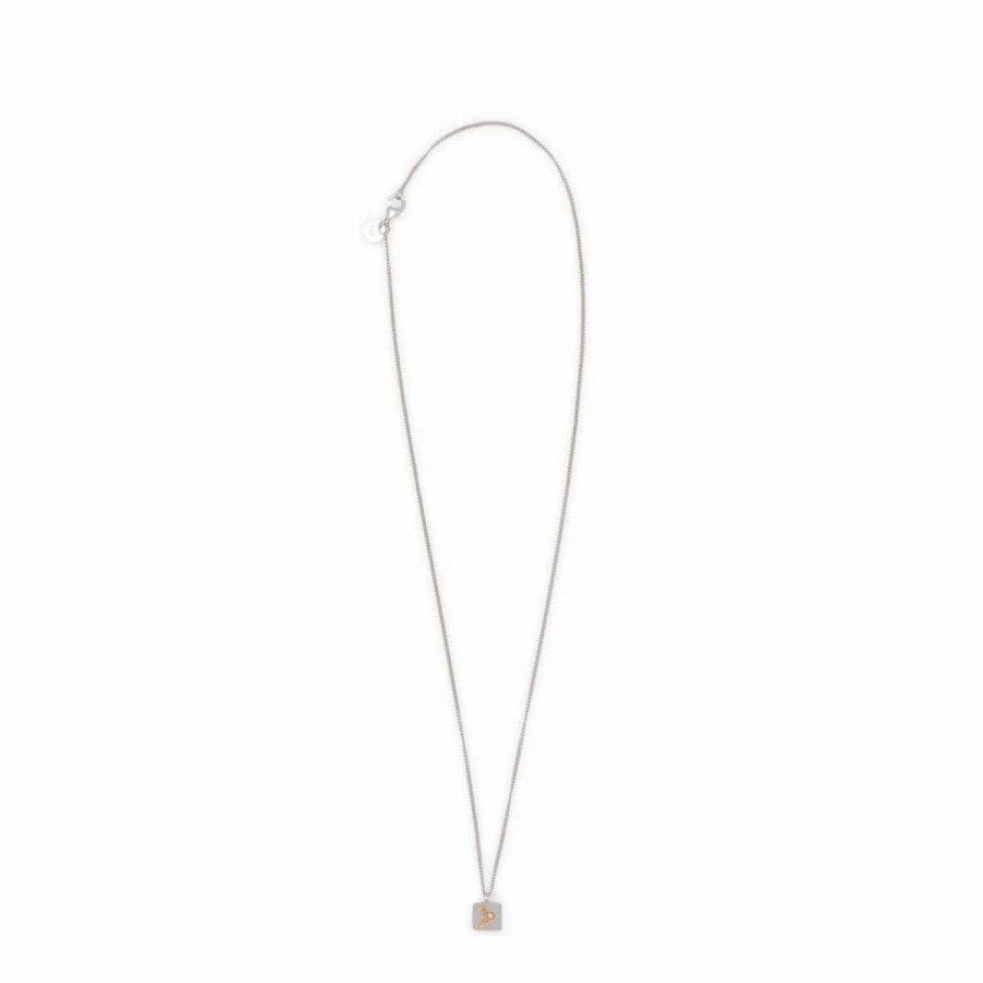 Jewelry * | Tom Wood Mined Pendant Mini 925 Sterling Silver/14K Gold