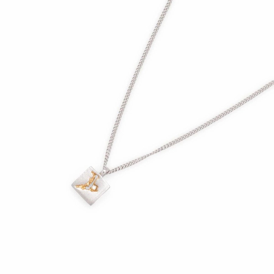 Jewelry * | Tom Wood Mined Pendant Mini 925 Sterling Silver/14K Gold