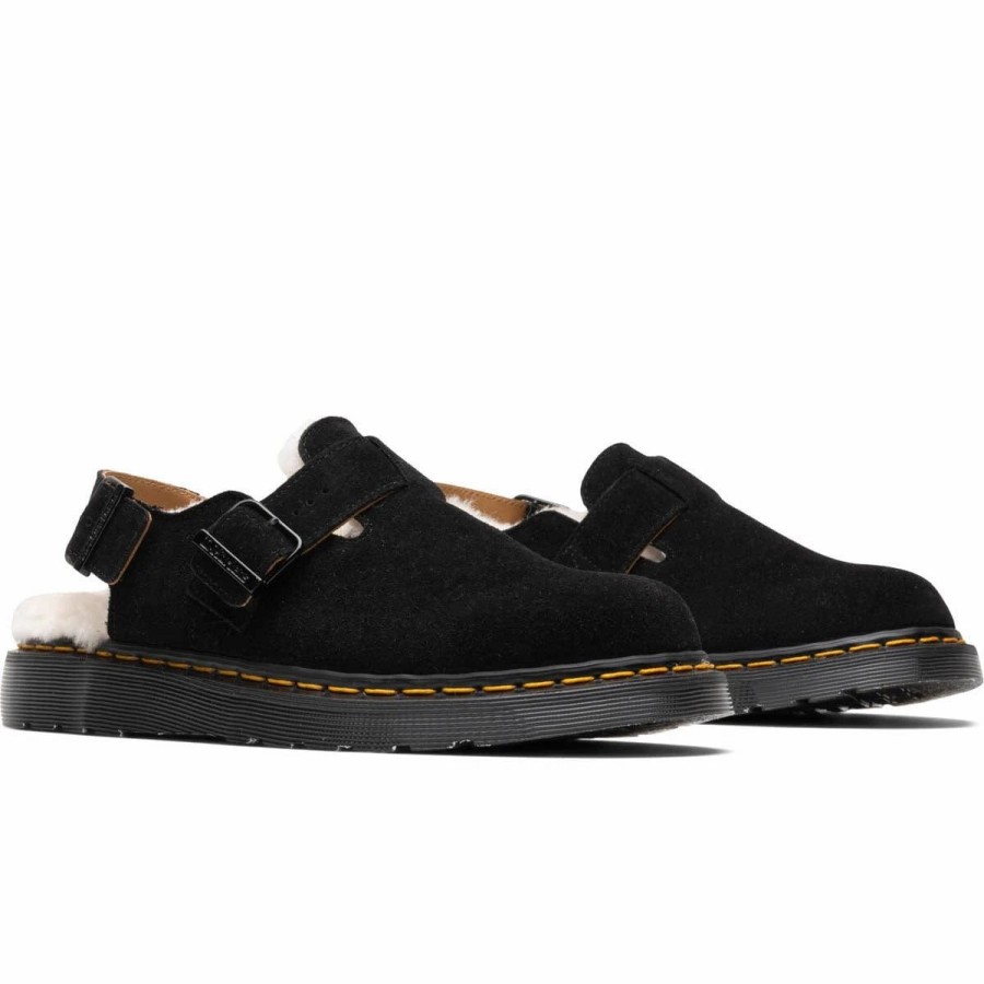 Casual * | Dr. Martens Jorge Made In England Shearling Mule Black