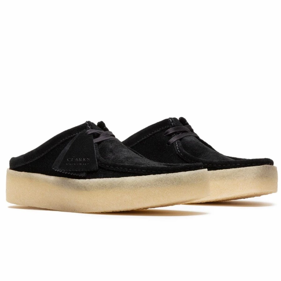 Casual * | Clarks Wallabee Cup Mule Black Suede