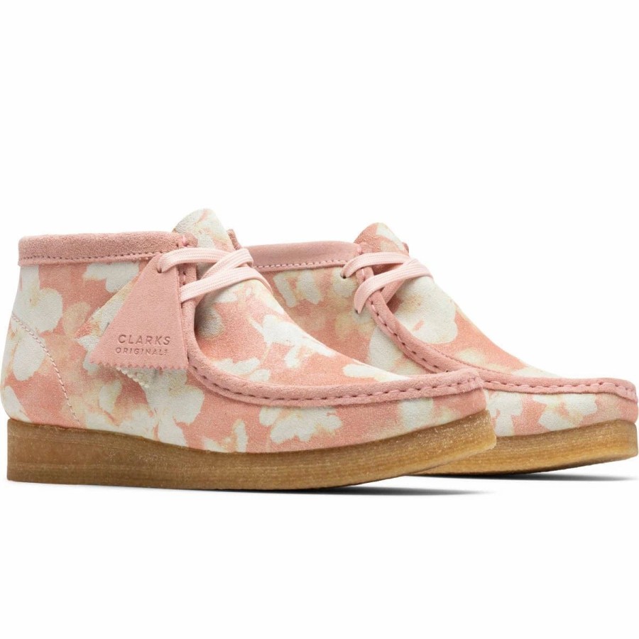 Casual * | Clarks Women'S Wallabee Boot Pink Floral