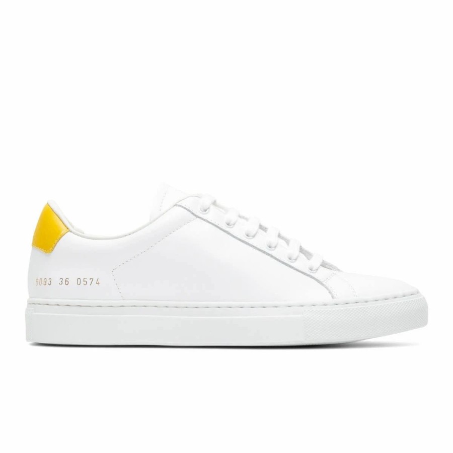 Casual * | Common Projects Women'S Retro Low White/Yellow