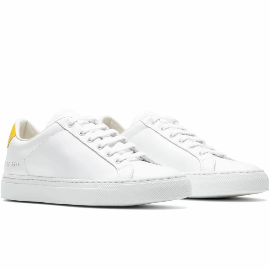 Casual * | Common Projects Women'S Retro Low White/Yellow