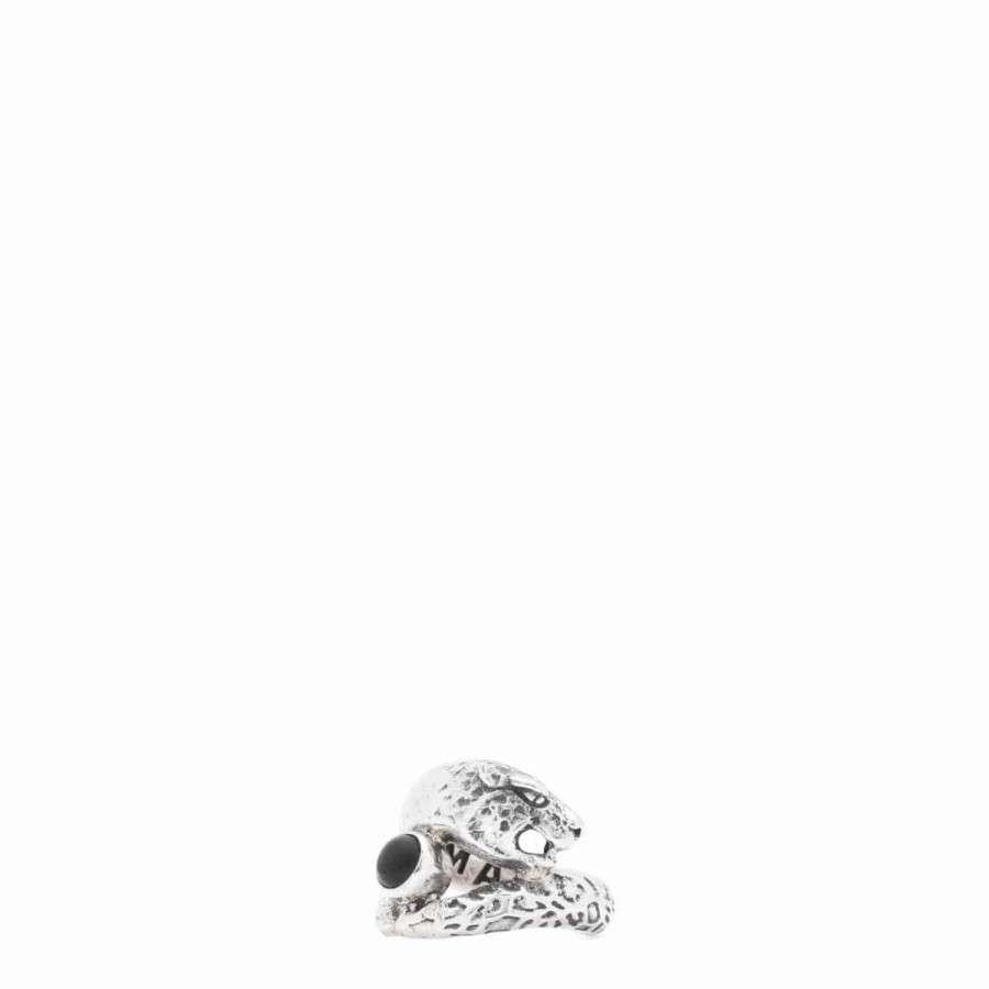 Jewelry * | Maple Big Cat Ring Silver 925/Onyx